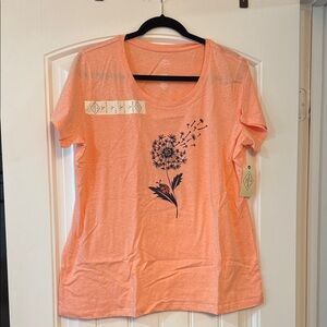 St. John's Bay Coral Graphic Short Sleeve Tee